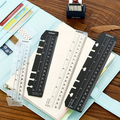 2pcs Clear Plastic Page Marker Pouch Pagefinder for A5 A6 6 Hole Binder Notebook