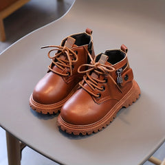 Girls' Non-Slip Ankle Boots with Zipper