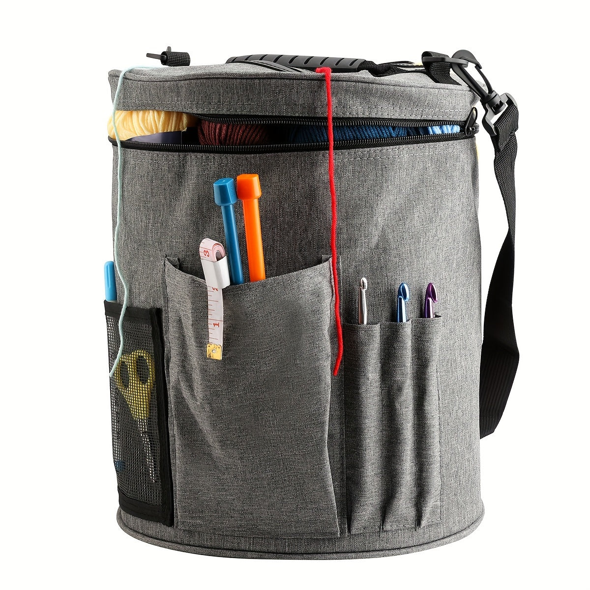 Needle Storage Bag Yarn Storage Large Capacity Knitted Handbag Crossbody Bag