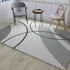 Modern Abstract Area Rug Non-Slip Soft Carpet Machine Washable Low Pile