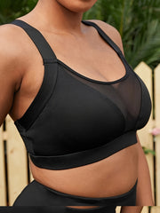 Sports Bra Women's Plus Mesh Back High Support Fitness Bra
