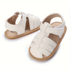 Solid Breathable Sandals For Baby Girls Lightweight Non-slip Shoes