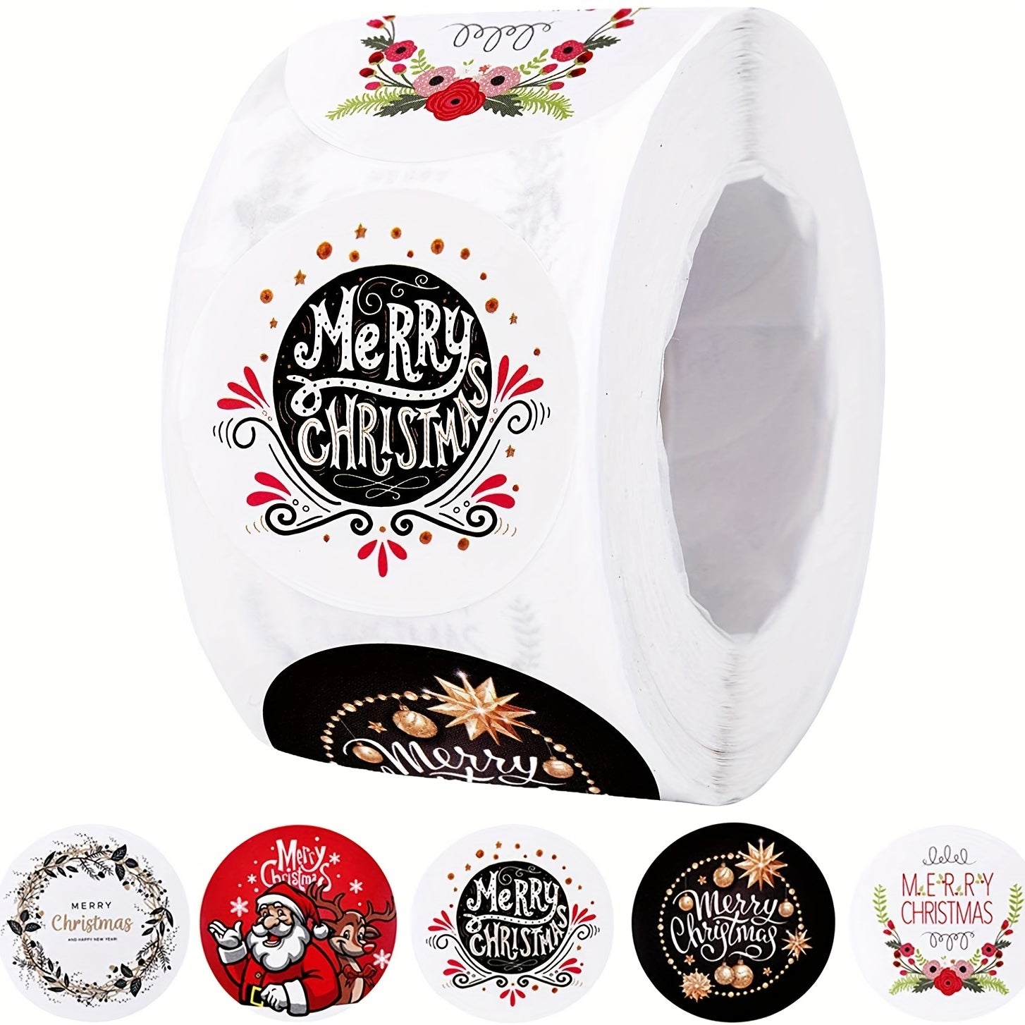 500 Christmas Stickers Decorative Box Seal Seal Packaging Business Labels