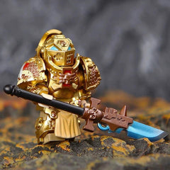 ABS Warrior Figure with Shield Spear Helmet & Armor Intricate Colors