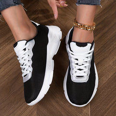 Women's Mesh Running Shoes Breathable Lightweight Low Top Sneakers