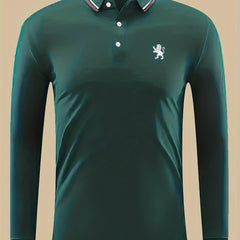 Lion Print Men's Lightweight Polo Shirt