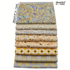 8pcs Floral Pattern Quilting Fabric Cotton Craft DIY Doll Clothes Fabric