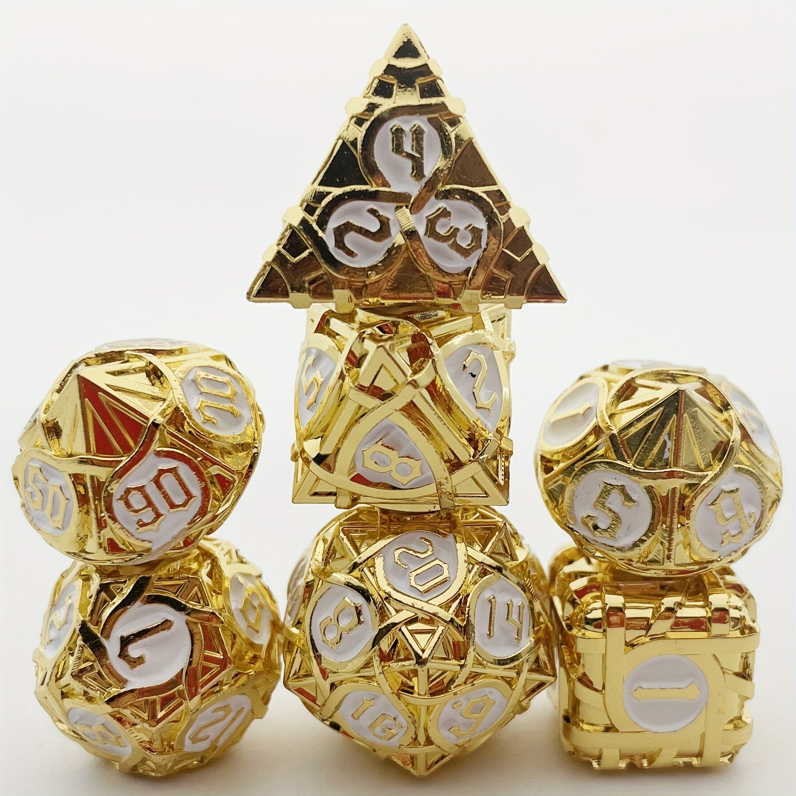7pcs Solid Maze Metal Mini Dice Game Punishment Drinking Fun Dice