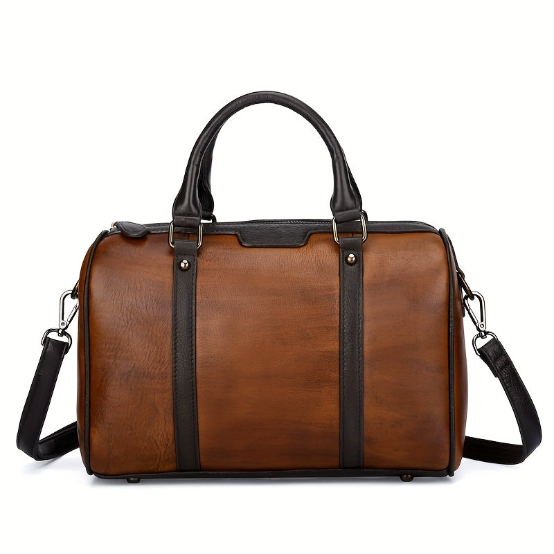 Brown Leather Women's Shoulder Bag Adjustable Crossbody & Handbag