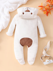 Newborn Fleece Snowsuit Winter Onesie Hooded Romper