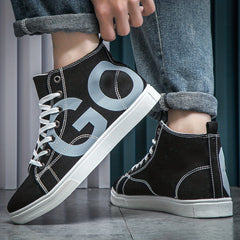 Men's High Top Canvas Shoes Lace Up