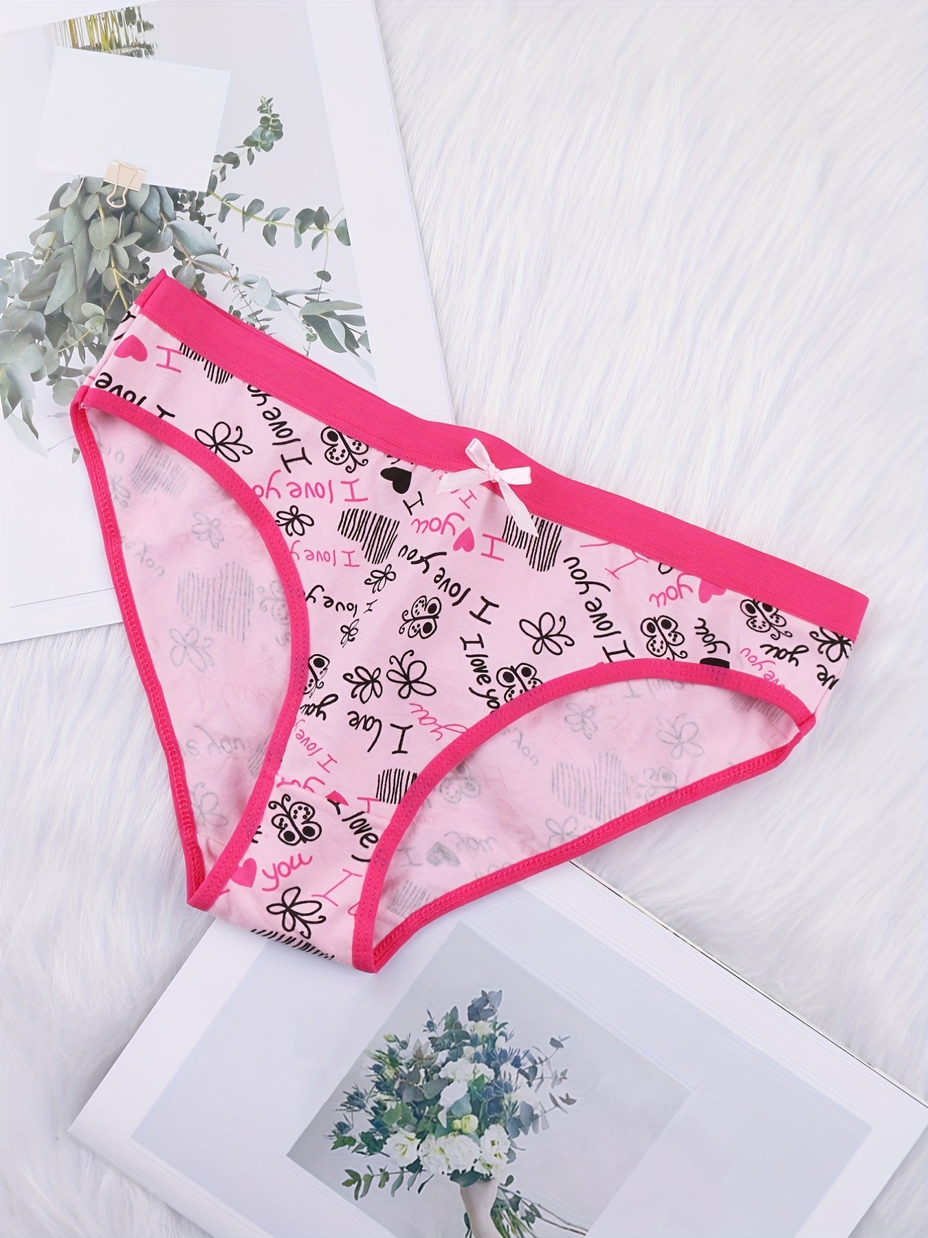 6 Hipster Panties Mixed Patterns Comfortable & Breathable Women's Lingerie