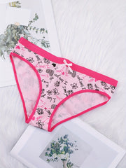 6 Hipster Panties Mixed Patterns Comfortable & Breathable Women's Lingerie