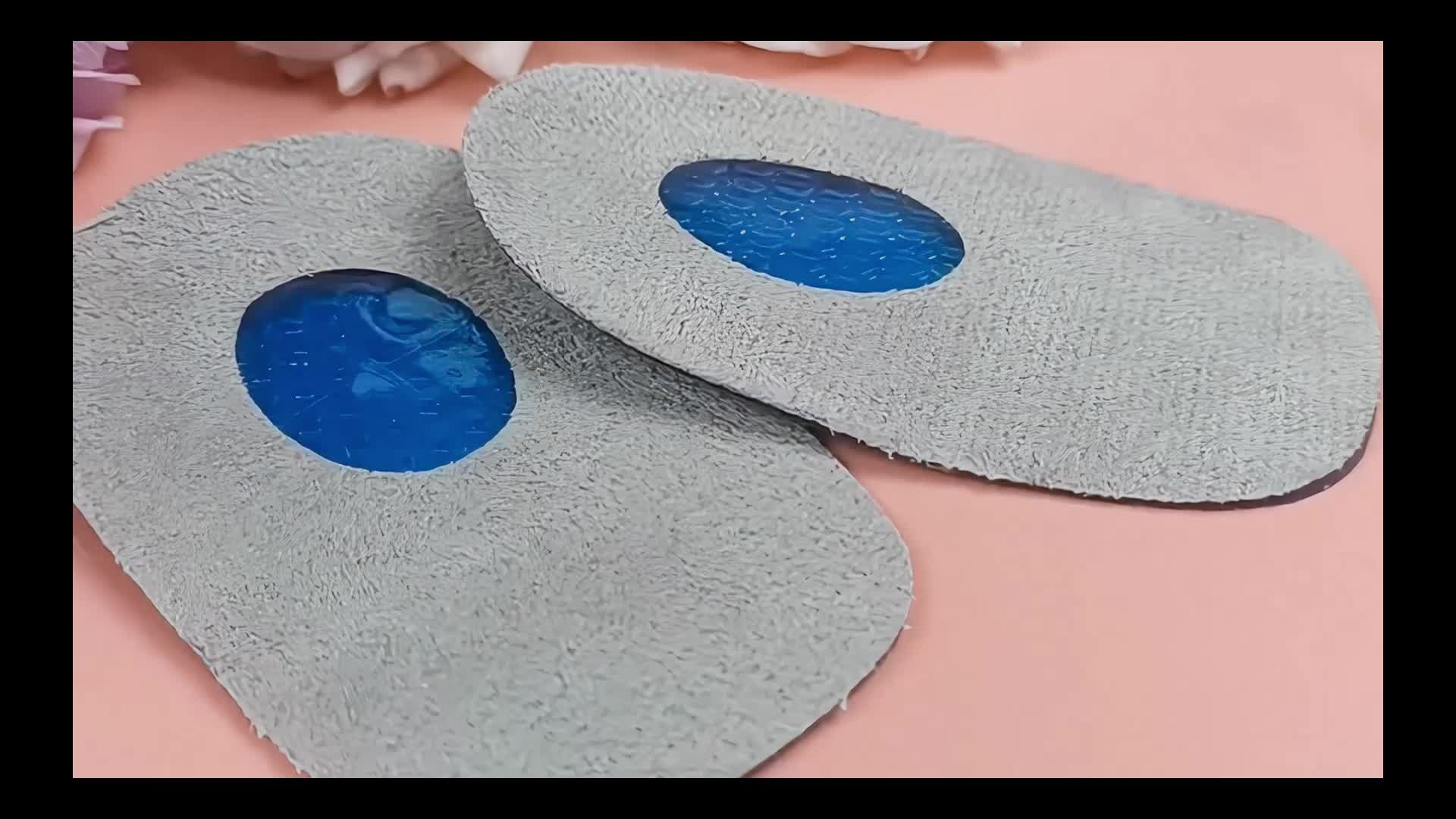 Heel Protection Pad Soft Shock Absorbing Gray Velvet Silicone Pad