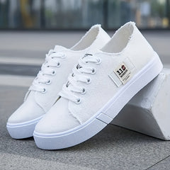Women's Lace Up Canvas Low Top Sneakers