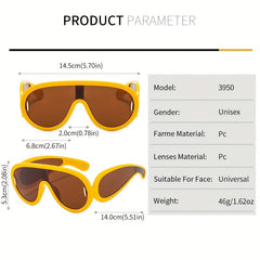 Men's Large Frame Wide Leg Sports Sunglasses