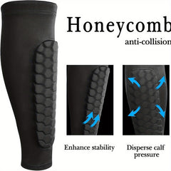 Lightweight Soccer Shin Guards with Honeycomb Compression Calf Sleeve
