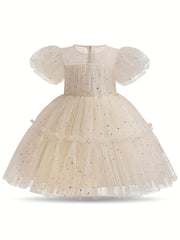 Princess Dress Gypsophila Print Puffy Skirt Girls Tutu Dress