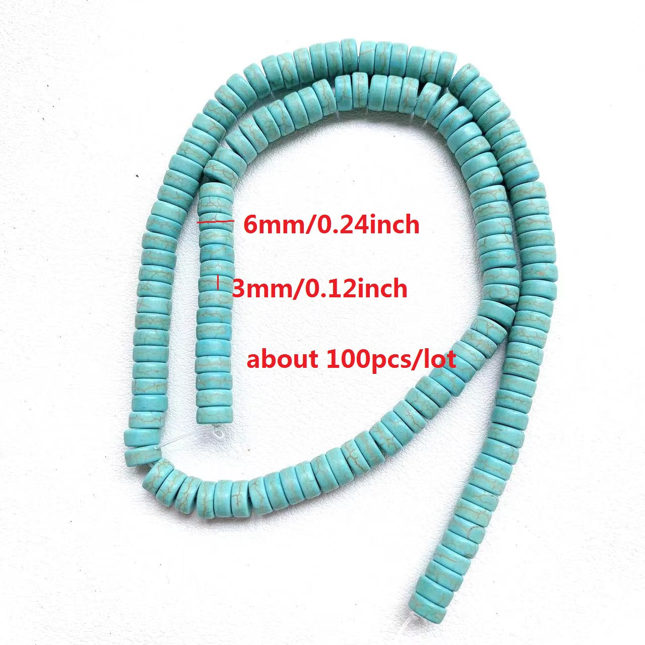 100pcs Turquoise Beads for DIY Jewelry Making