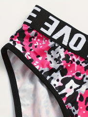 Colorful Leopard Bra & Panties Lingerie Set