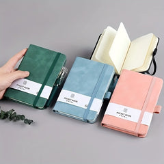 Pocket Grid Notebook w/ Pen Holder 100 Sheets 8.0x11.0cm