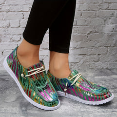 Women's Lightweight Lace Up Loafers Low Top Sneakers