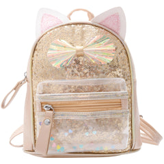 Kids Sequin Backpack Cartoon Travel School Bag