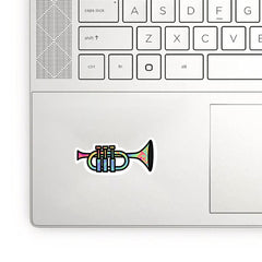Colorful Trumpet Vinyl Stickers Durable Adhesive for Music Lovers