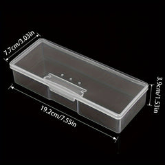 10-Section Clear Plastic Nail Tip Storage Organizer