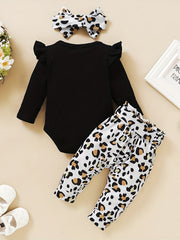 2pcs Baby Girl Ruffle Romper Floral Pants Set Newborn Outfit