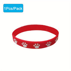 Dog Claw Pattern Silicone Bracelet Elastic Bracelet