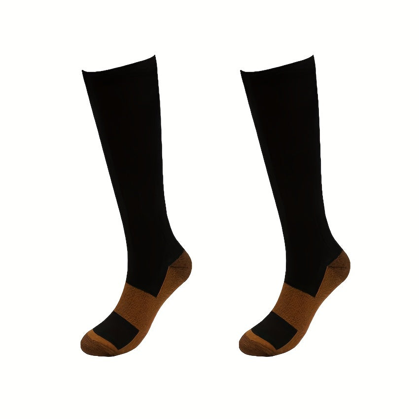Copper Compression Socks for Men Women 20-30 mmHg Knee High Stockings