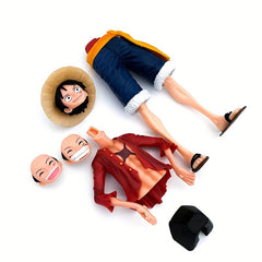 11in Anime Figure Three Form Face Changing Doll Action Figurine Model Toys