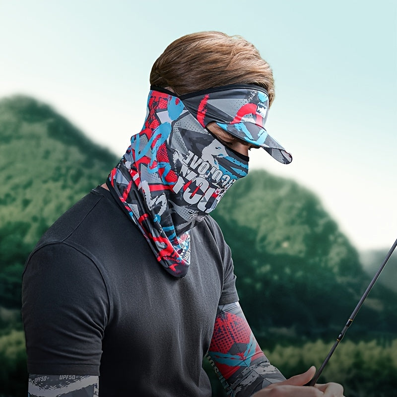 Summer Camouflage Sunscreen Face Mask Soft Cap Breathable