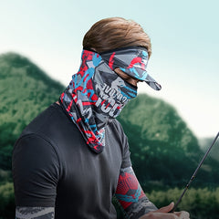 Summer Camouflage Sunscreen Face Mask Soft Cap Breathable