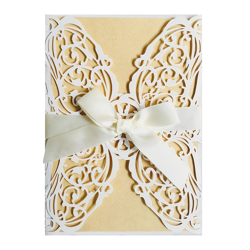 Halloween Laser Cut Engagement Invitations Set of 4