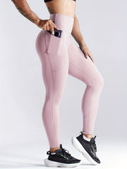 High Waist Side Pocket Running Cropped Pants
