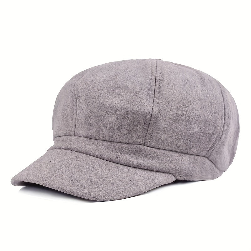 Casual Vintage Beret Woolen Octagonal Hat