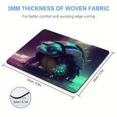 Cyber Style Turtle Mouse Pad - Non-Slip Rubber Pad