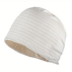 Solid Stripe Soft Beanies Lightweight Elastic Cotton Blend Beanie Skull Cap