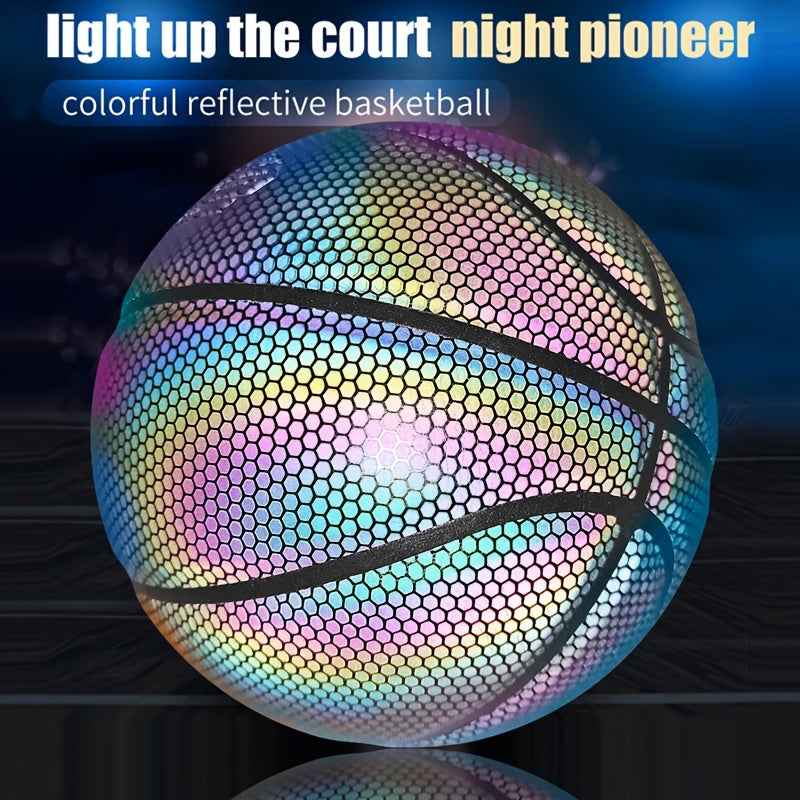 Size 7 Reflective Colorful Basketball Anti Slip Wear resistant Ball