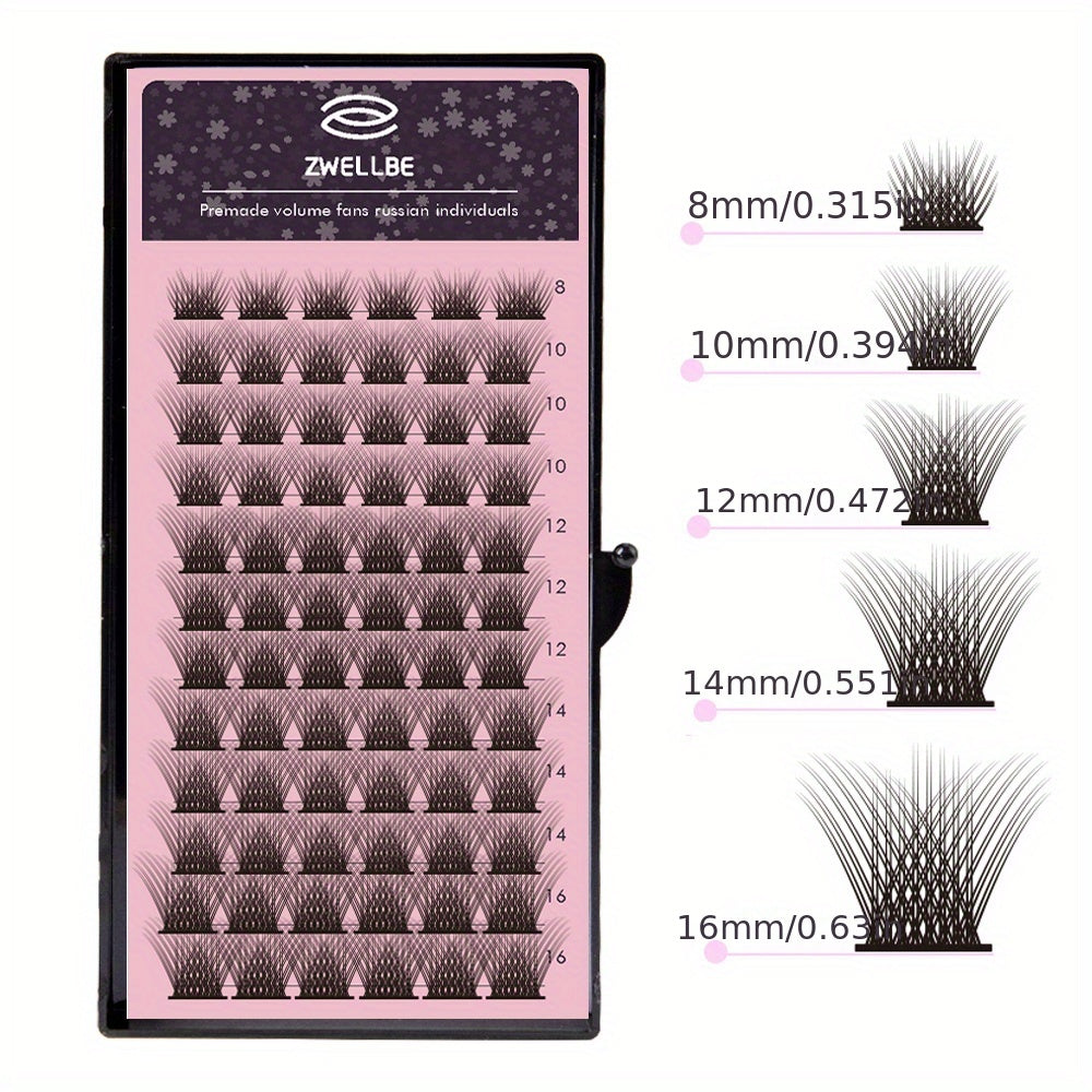 72 Clusters D Curling False Eyelashes Large Volume Extension