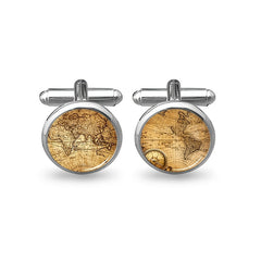 World Map Cufflinks Vintage Cufflinks For Gift