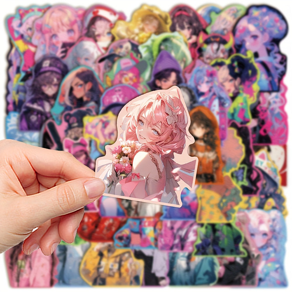 50pcs Sweet Girly Series Graffiti Stickers for Laptop Water Cup DIY Decoration