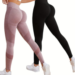 2pc High Waist Fitness Leggings Running Yoga Tight Pants Women's Activewear