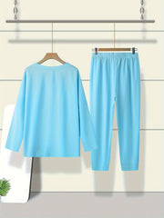 Solid Long Sleeve Top & Joggers Set