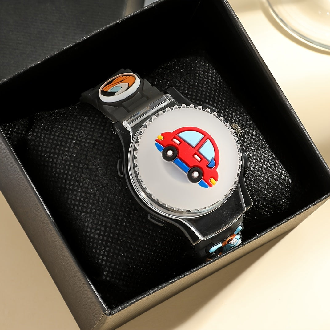 Gradient Car LED Fidget Spinner Watch Gift For Kids