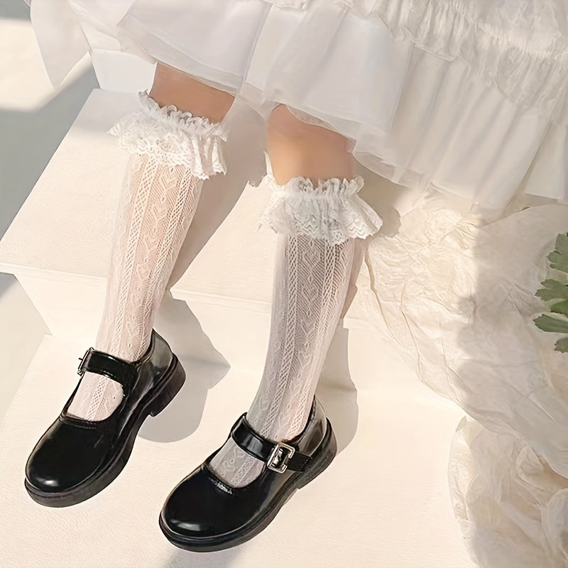 Princess Silk Satin Bow Lolita Mid Tube Socks
