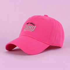 Vintage Washed Cotton Baseball Cap Solid Embroidery Dad Hat Adjustable Unisex