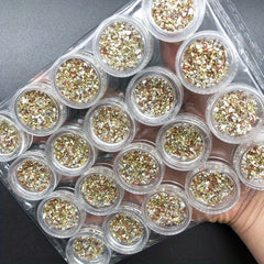 20 Metallic Crystal Chips Sprinkles for Resin Nail Art and DIY Crafts